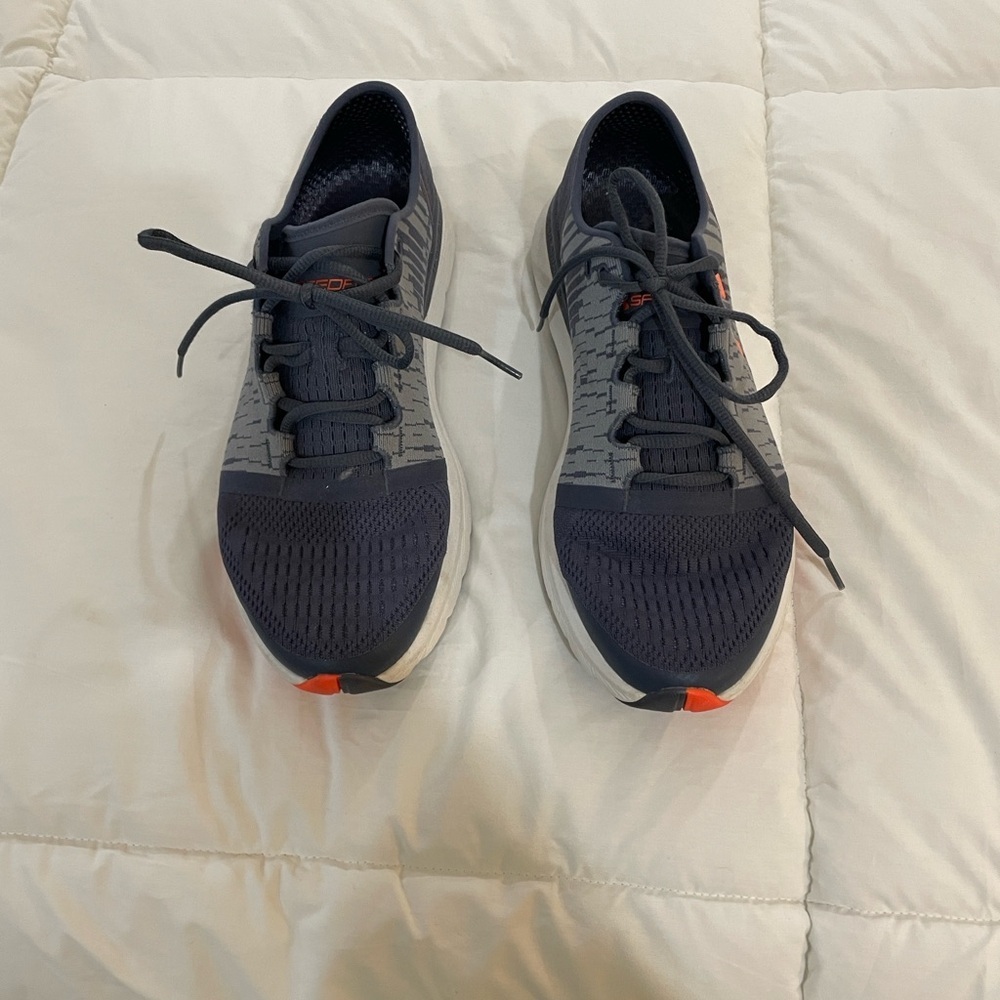 Under Armour Gray and Orange Sneakers